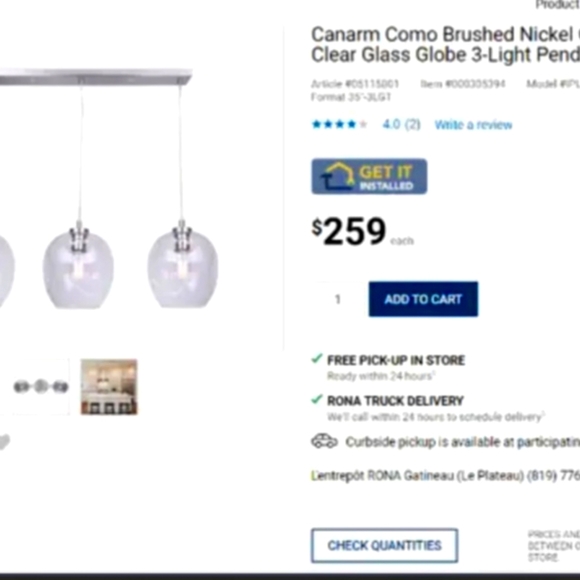 NEW in the box - Modern / Kitchen ceiling pendant lights - Picture 6 of 6